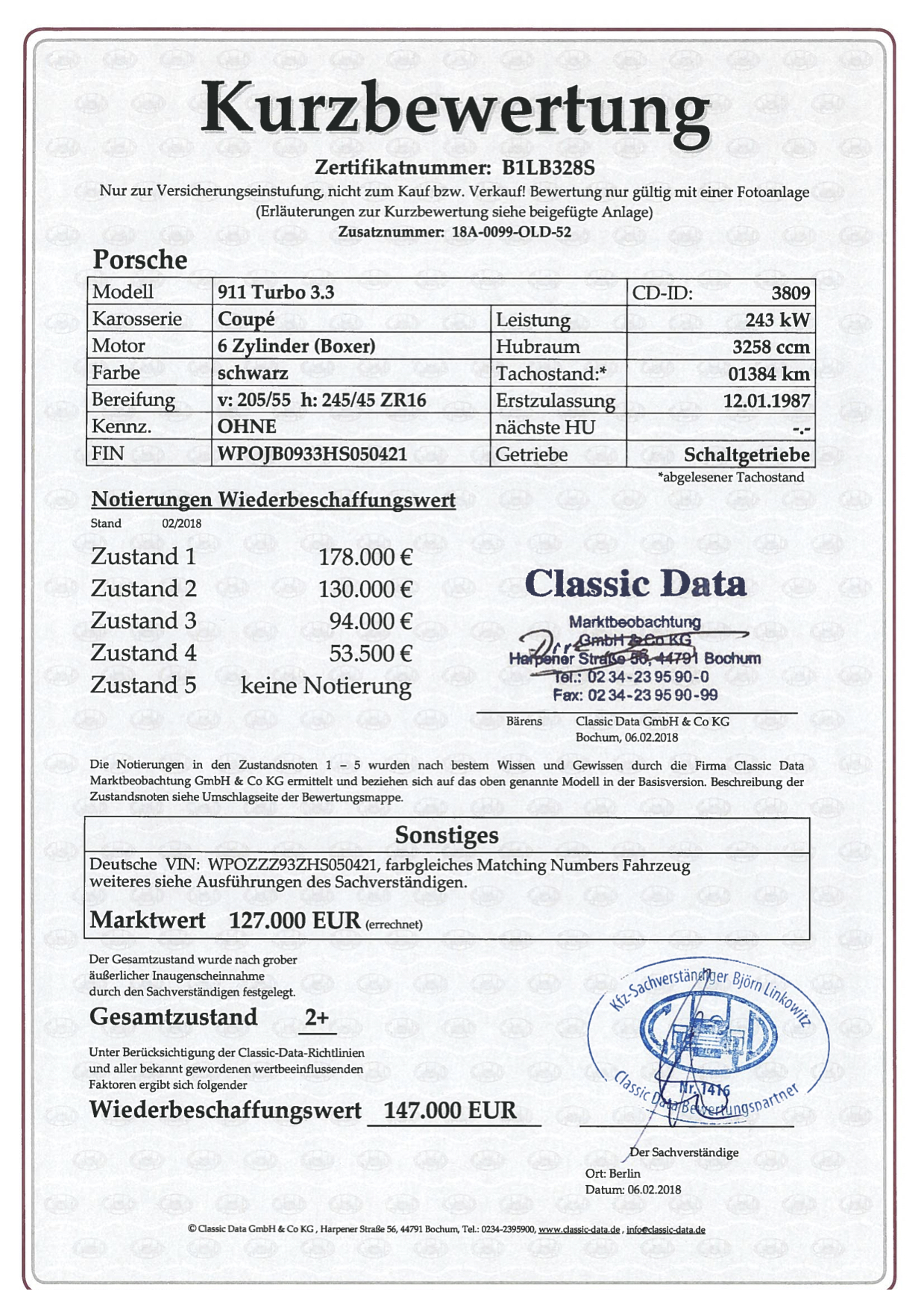 Porsche 930 911 TURBO WLS Classic Data 2+ VERKAUFT! (Bild 35)